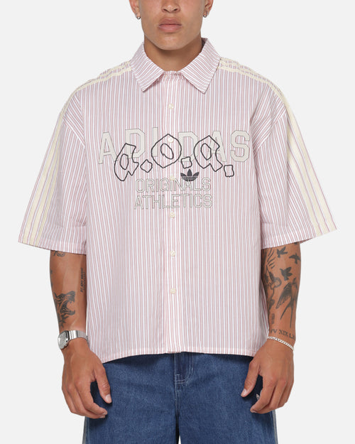 Adidas Originals Poplin AOA Button Up Shirt Red