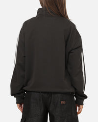 Carre Footie 1/4 Zip Crewneck Vintage Black