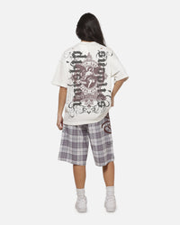 Worship Restraint Box Crop Reverse T-Shirt Coconut Milk