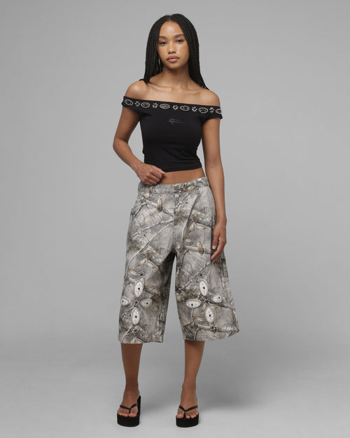 Loiter Rodeo Off The Shoulder Top Black