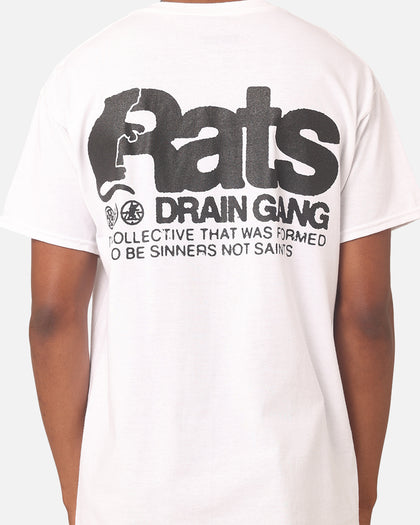 Rats Get Fat Drain Gang T-Shirt White