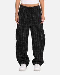 XXIII Boucle Tweed Cargo Pants Black