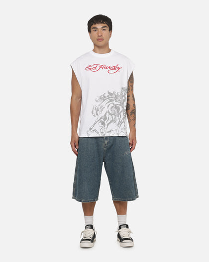 Ed Hardy Stallion Muscle T-Shirt White