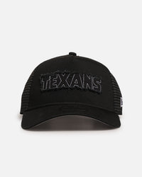 New Era Houston Texans 'Distressed' 9FORTY A-Frame Trucker Snapback Black/White