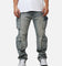 MNML V709 Wide Bellow Cargo Denim Pants Blue