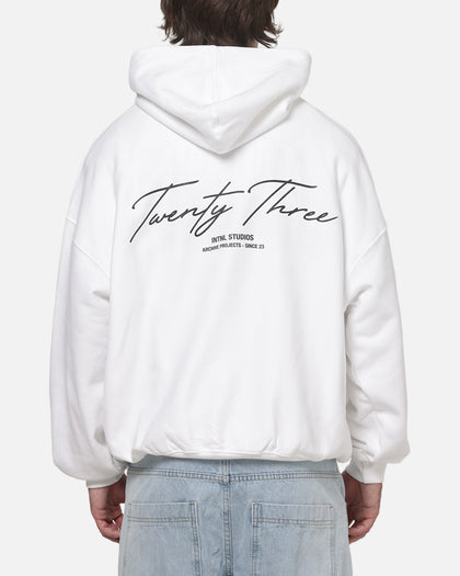 XXIII Script Hoodie White/Black
