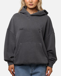 Saint Morta Destiny Rising Boxy Hoodie Washed Black