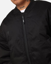 The Anti Order Oversized Cropped Bomber Jacket Black