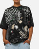 73Studio X WWE 619 All Over Print T-Shirt Black Wash