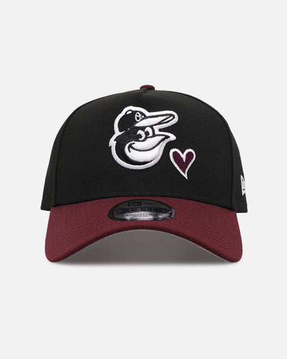 New Era Baltimore Orioles 'Burgundy Hearts' 9FORTY A-Frame Snapback Black/Maroon
