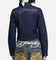Ed Hardy Women's Cropped Denim Biker Jacket Indigo Denim