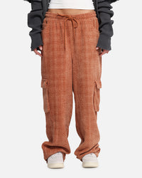 XXIII Boucle Tweed Cargo Pants Rust