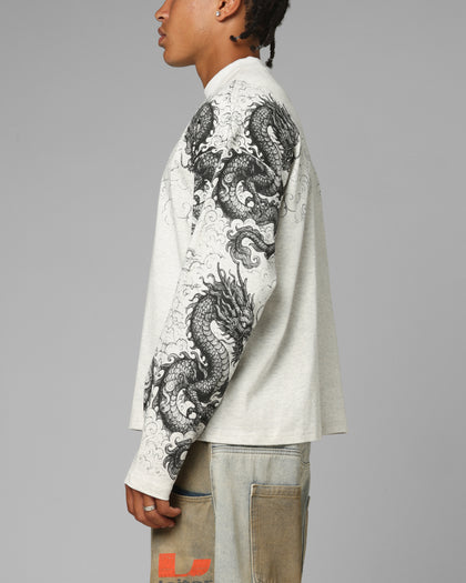 Loiter Dragon Tattoo Long Sleeve T-Shirt White