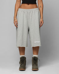 Ed Hardy Baggy Fleece Shorts Grey Marle