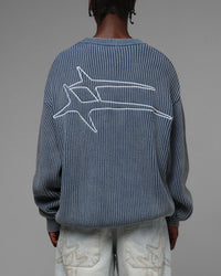 Loiter Star Born Knit Sweater Blue