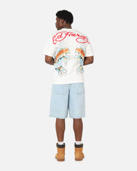 Ed Hardy Flash Koi T-Shirt Off White