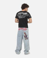 Ed Hardy Wake Up T-Shirt Washed Black