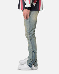 MNML D529 Moto Denim Jeans Vintage Blue