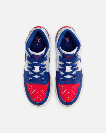 Jordan Kids' Air Jordan 1 Mid (GS) White/Royal