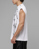 Loiter Script Muscle T-Shirt White