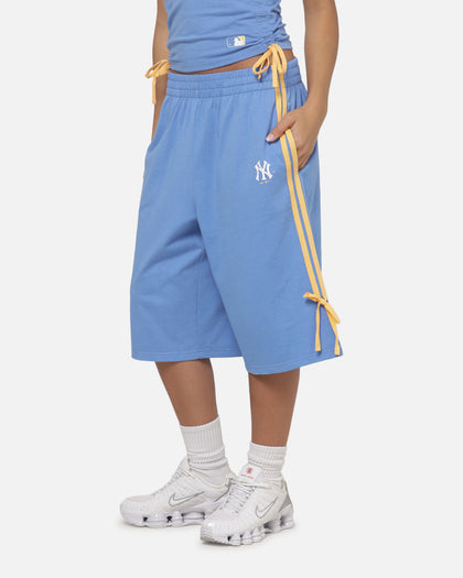 Majestic Atheltic Women's New York Yankees Contrast Tie Long Shorts Marina Blue