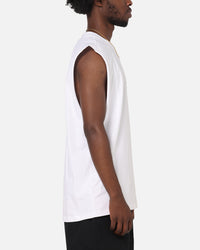 Carre Panelled Muscle T-Shirt White