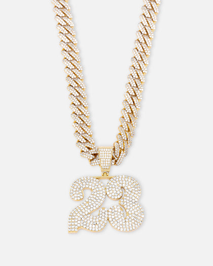 Saint Morta Iced 23 Pendant Iced Gold