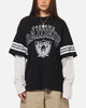 Mitchell & Ness Oakland Raiders Waffle Mock Layer Long Sleeve T-Shirt Black