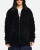 XXIII Checkerboard Fur Jacket Black