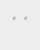 Saint Morta Square Cut Earrings White Gold