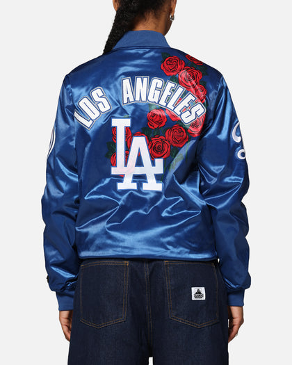 Pro Standard Los Angeles Dodgers Roses Satin Jacket Dark Blue