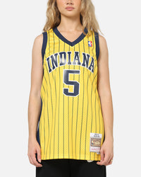 Mitchell & Ness Indiana Pacers Jalen Rose #5 Swingman Road Jersey Yellow