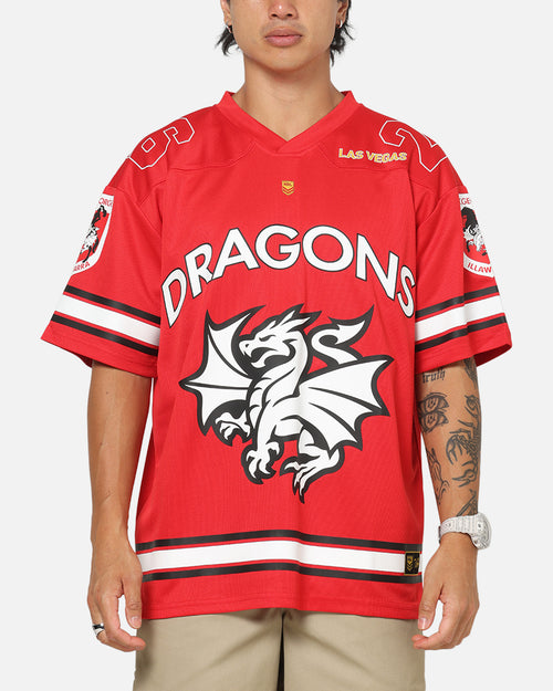 Bleacher Athletic St. George Illawarra Dragons NRL Vegas Round 2026 Jersey Red