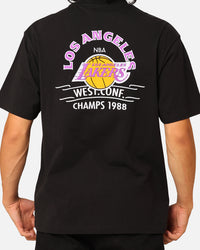 Mitchell & Ness Los Angeles Lakers Arch T-Shirt Faded Black
