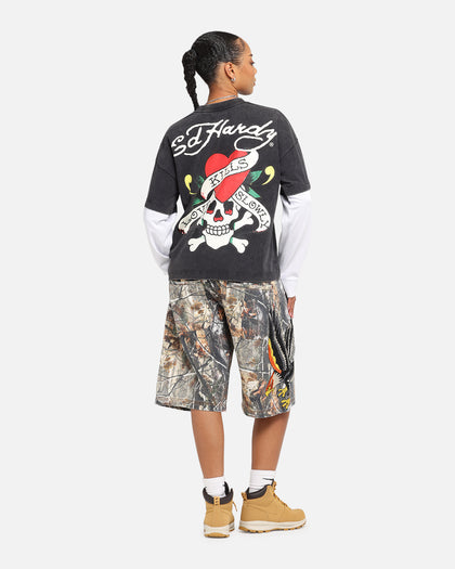 Ed Hardy Love Kills Layered Long Sleeve T-Shirt Black