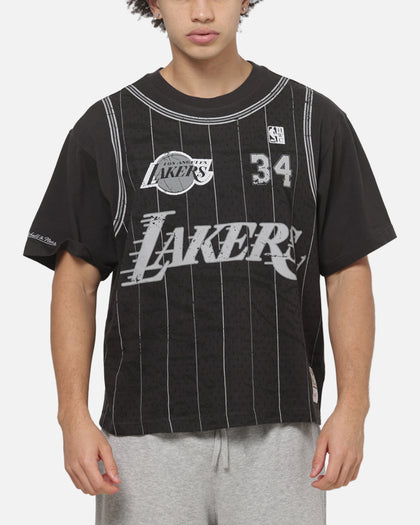 Mitchell & Ness Los Angeles Lakers Shaquille O'Neal #34 Faux Jersey T-Shirt Faded Black