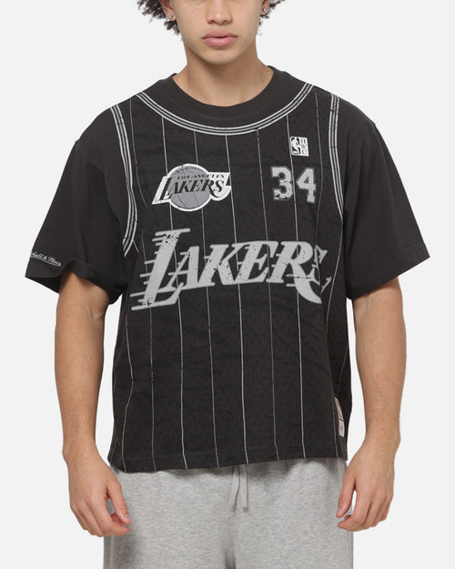 Mitchell & Ness Los Angeles Lakers Shaquille O'Neal #34 Faux Jersey T-Shirt Faded Black