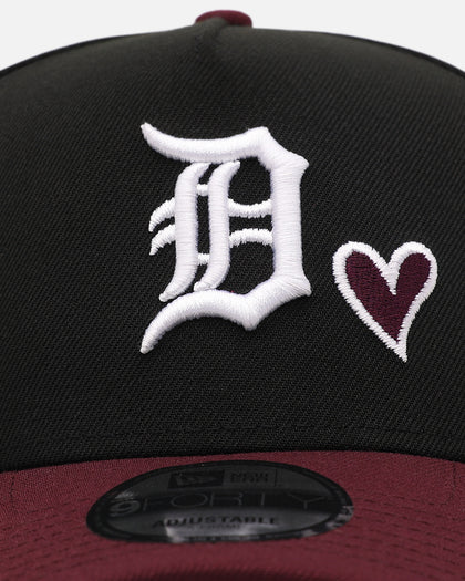 New Era Detroit Tigers 'Burgundy Hearts' 9FORTY A-Frame Snapback Black/Maroon