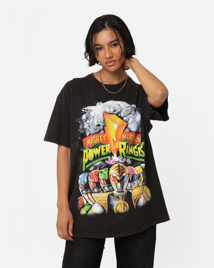 73Studio X Power Rangers Mighty Morphin Vintage T-Shirt Black Wash