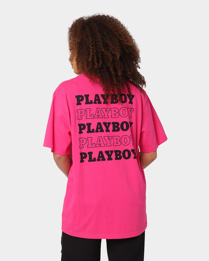 Playboy Stack T-Shirt Hot Pink
