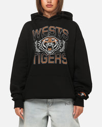 Bleacher Athletic Wests Tigers NRL Adult Club Wreath Hoodie Black