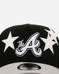 New Era Atlanta Braves 'Stars' 9FORTY A-Frame Snapback Black/Grey