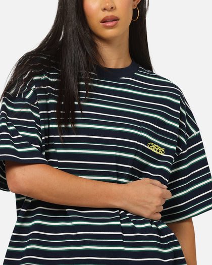 Carre Striped Pocket T-Shirt Navy Stripe
