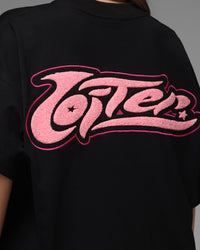 Loiter Jet Stream Chenille T-Shirt Black