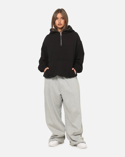 American Thrift Leisure Quarter Zip Hoodie Black
