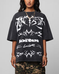 Loiter Metal Stacked Vintage T-Shirt Vintage Black