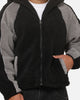 Carre Cream Sherpa Hood Zip Jacket Black