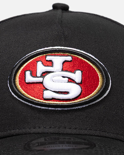 New Era San Francisco 49ers 'Upside Down Logo' 9FORTY A-Frame Snapback Black/Official Team Color