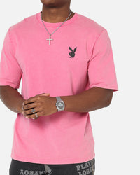 Playboy Stack Washed T-Shirt Washed Raspberry