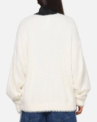 Adidas Faux Mohair Classic Track Top Off White/Black